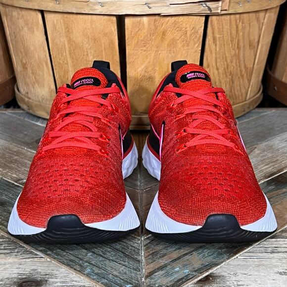 Nike React Infinity Run Flyknit 2 Chile Red DM8073-600 Running Shoes Womens 6.5 - Picture 3 of 11
